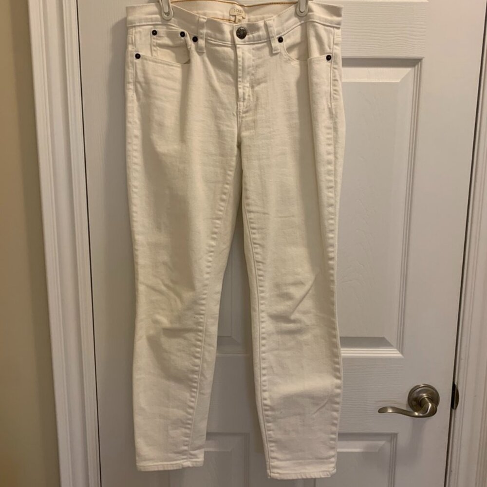 J. Crew Stretch White Jeans